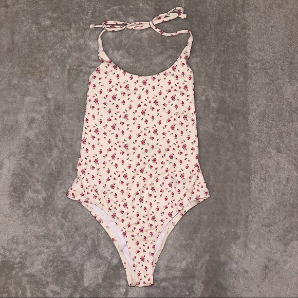 Spiritual Gangster NWT Namaste Raza Daisy Floral One Piece Suit Halter Swimsuit - Picture 2 of 11